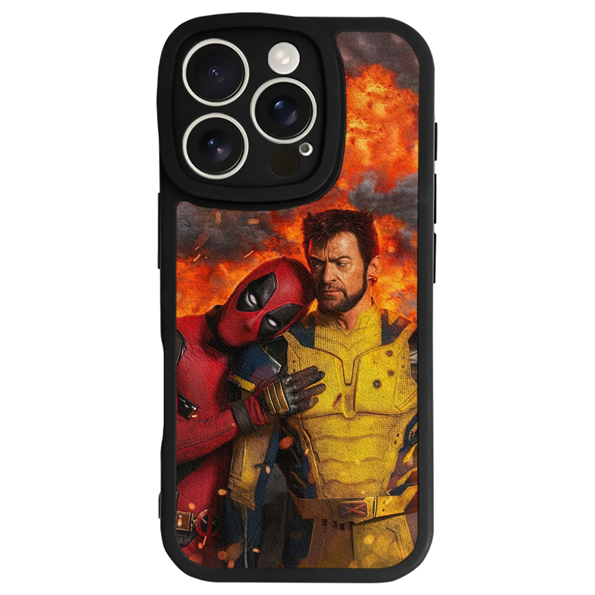 （画像用） Deadpool デッドプール 【iPhone 16シリーズ対応】シリコンスマホケース（レザー調） 材質：シリコン